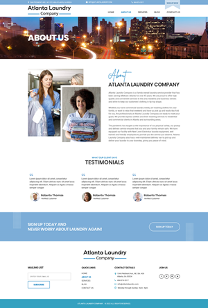 Web Design by Dream Logo Design for Atlanta Laundry Company, Inc. | Design: #29141421