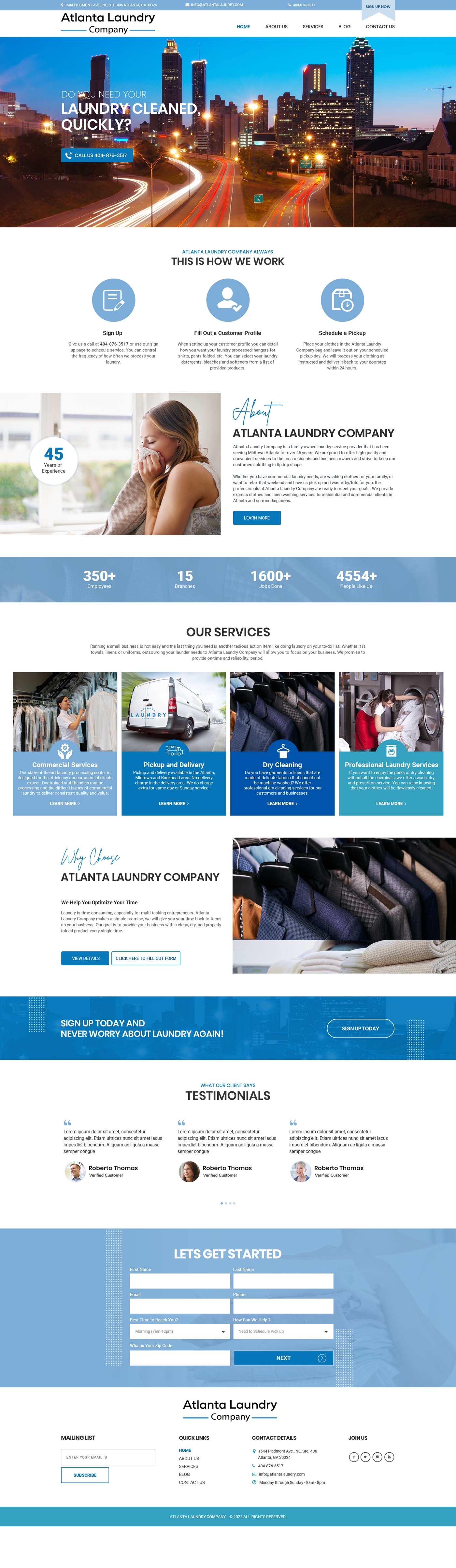 Web Design by Dream Logo Design for Atlanta Laundry Company, Inc. | Design #29141423