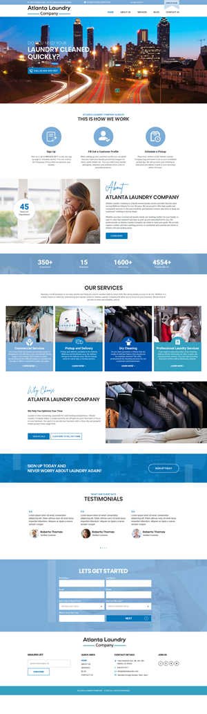 Web Design by Dream Logo Design for Atlanta Laundry Company, Inc. | Design: #29141423