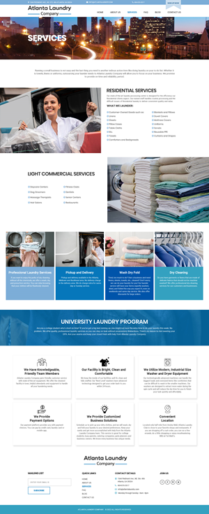 Web Design by Dream Logo Design for Atlanta Laundry Company, Inc. | Design: #29151374