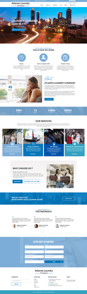 Web Design by Dream Logo Design for Atlanta Laundry Company, Inc. | Design: #29161374