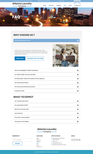 Web Design by Dream Logo Design for Atlanta Laundry Company, Inc. | Design: #29161375