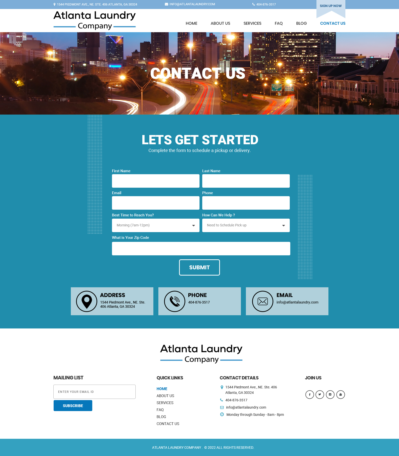 Web Design by Dream Logo Design for Atlanta Laundry Company, Inc. | Design #29173663