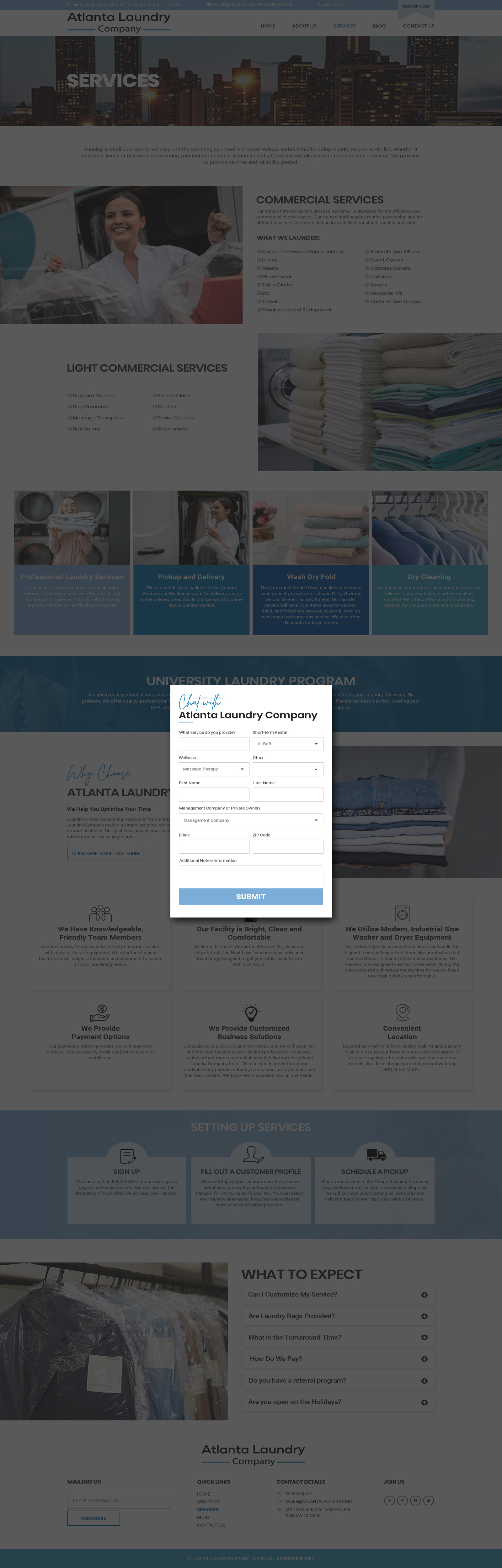 Web Design by Dream Logo Design for Atlanta Laundry Company, Inc. | Design #29173664