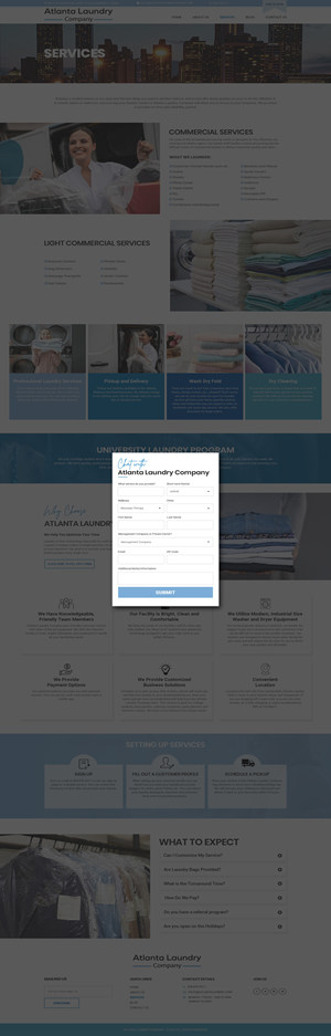 Web Design by Dream Logo Design for Atlanta Laundry Company, Inc. | Design: #29173664