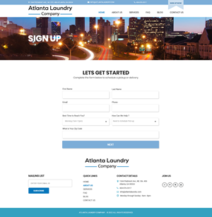 Web Design by Dream Logo Design for Atlanta Laundry Company, Inc. | Design: #29173665