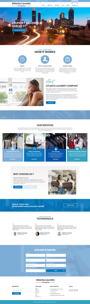 Web Design by Dream Logo Design for Atlanta Laundry Company, Inc. | Design: #29173666