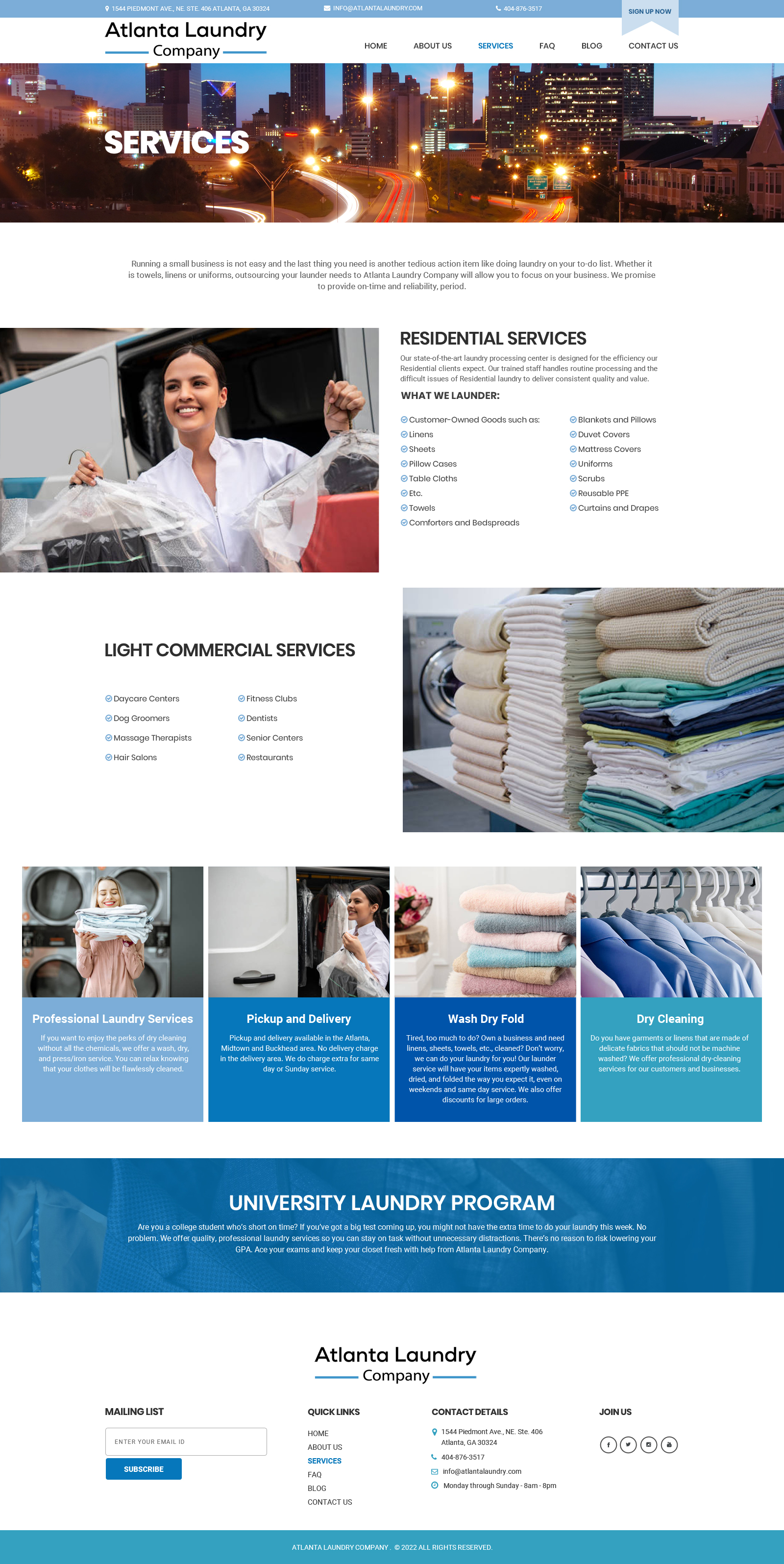 Web Design by Dream Logo Design for Atlanta Laundry Company, Inc. | Design #29173668