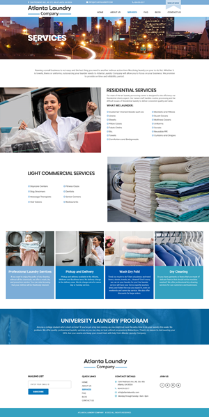 Web Design by Dream Logo Design for Atlanta Laundry Company, Inc. | Design: #29173668