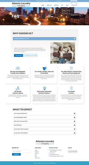 Web Design by Dream Logo Design for Atlanta Laundry Company, Inc. | Design: #29174356