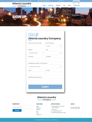 Web Design by Dream Logo Design for Atlanta Laundry Company, Inc. | Design: #29174427