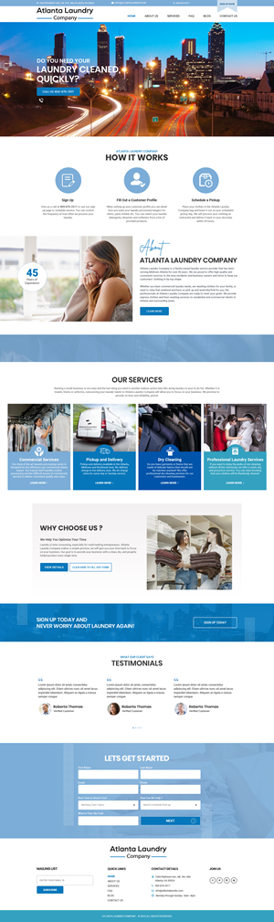 Web Design by Dream Logo Design for Atlanta Laundry Company, Inc. | Design: #29175885