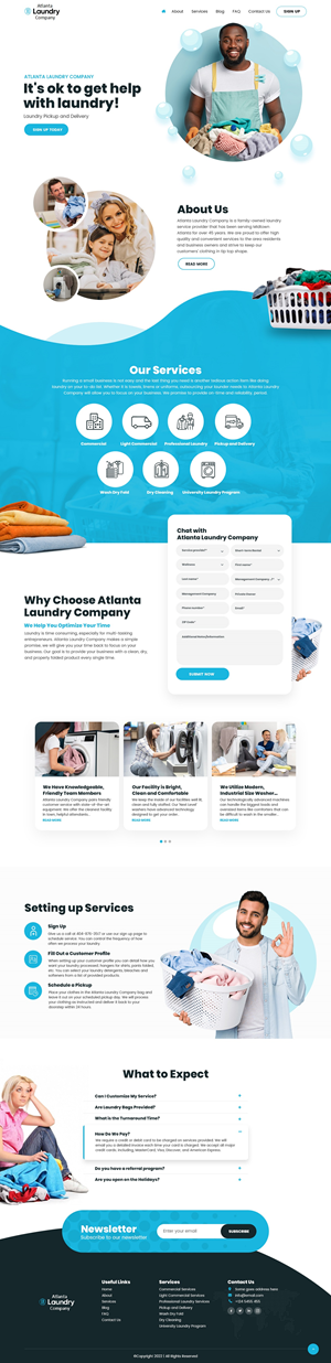 Professional Website for Atlanta Laundry Company | Web-Design von nzdesigners