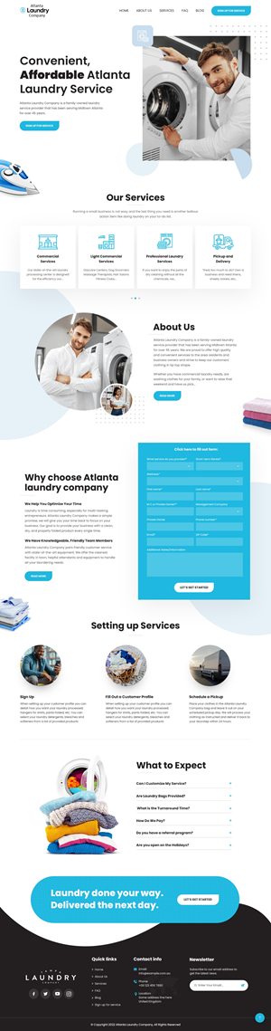 Web Design by nzdesigners for Atlanta Laundry Company, Inc. | Design: #29102187