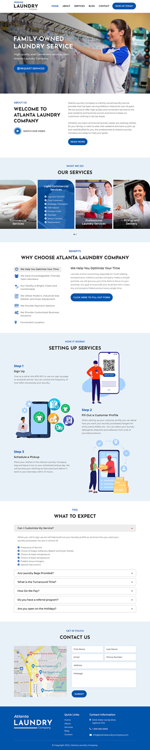 Web Design by Starlyn DS for Atlanta Laundry Company, Inc. | Design: #29094530