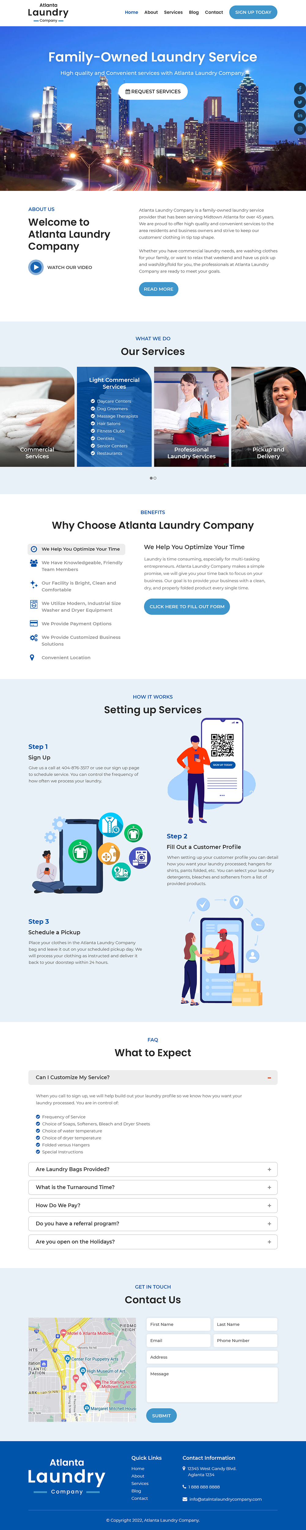 Web Design by Starlyn DS for Atlanta Laundry Company, Inc. | Design #29112621