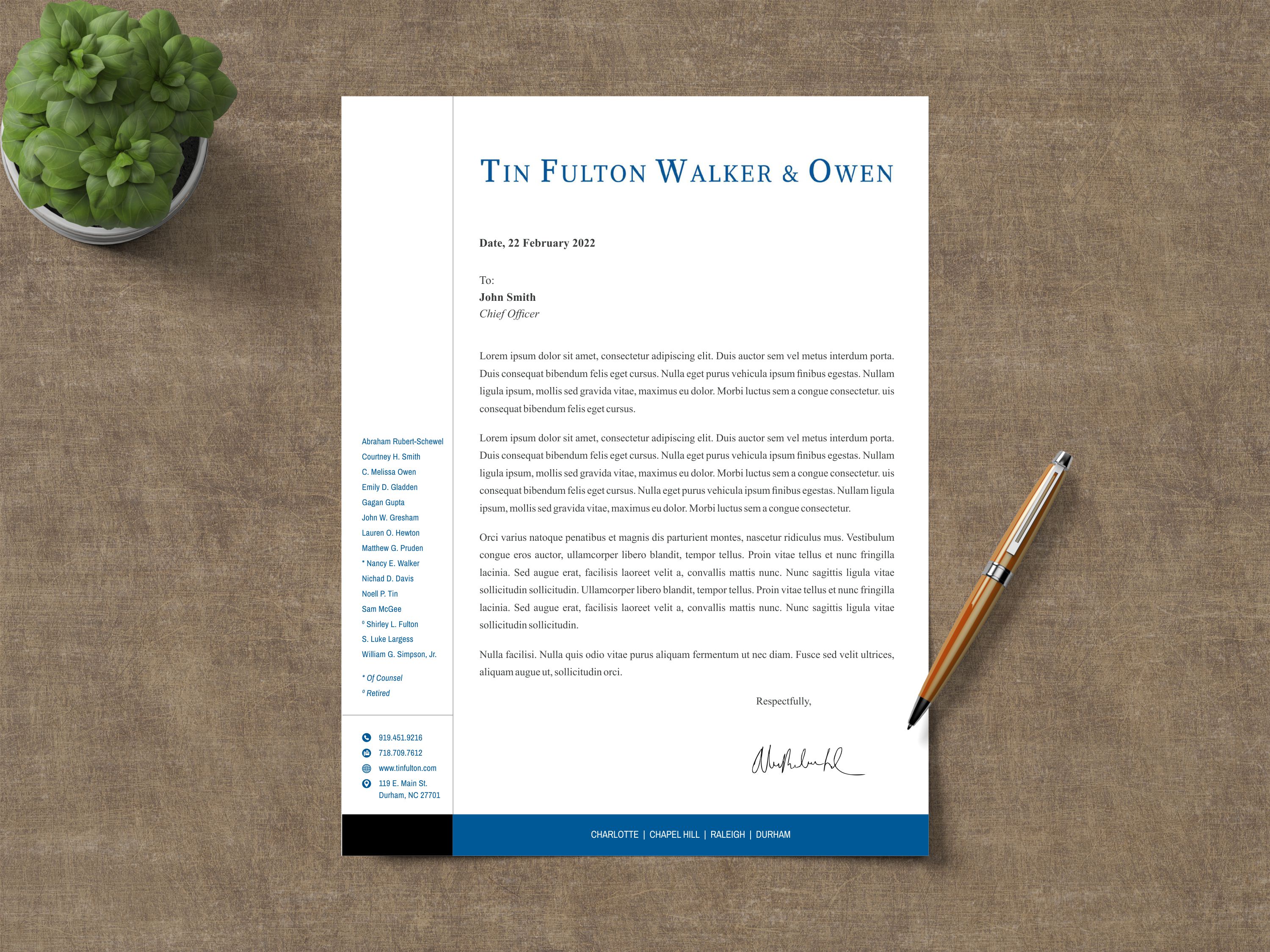 Letterhead Design by nng for this project | Design #29112412