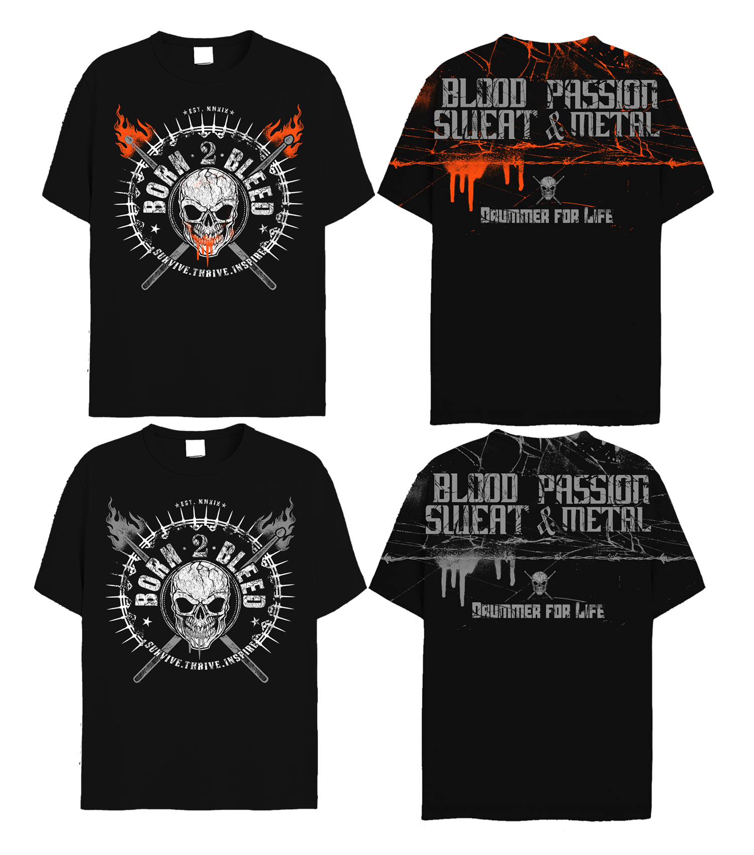 T-shirt Design by Heydale for BORN 2 BLEED | Design #29122474