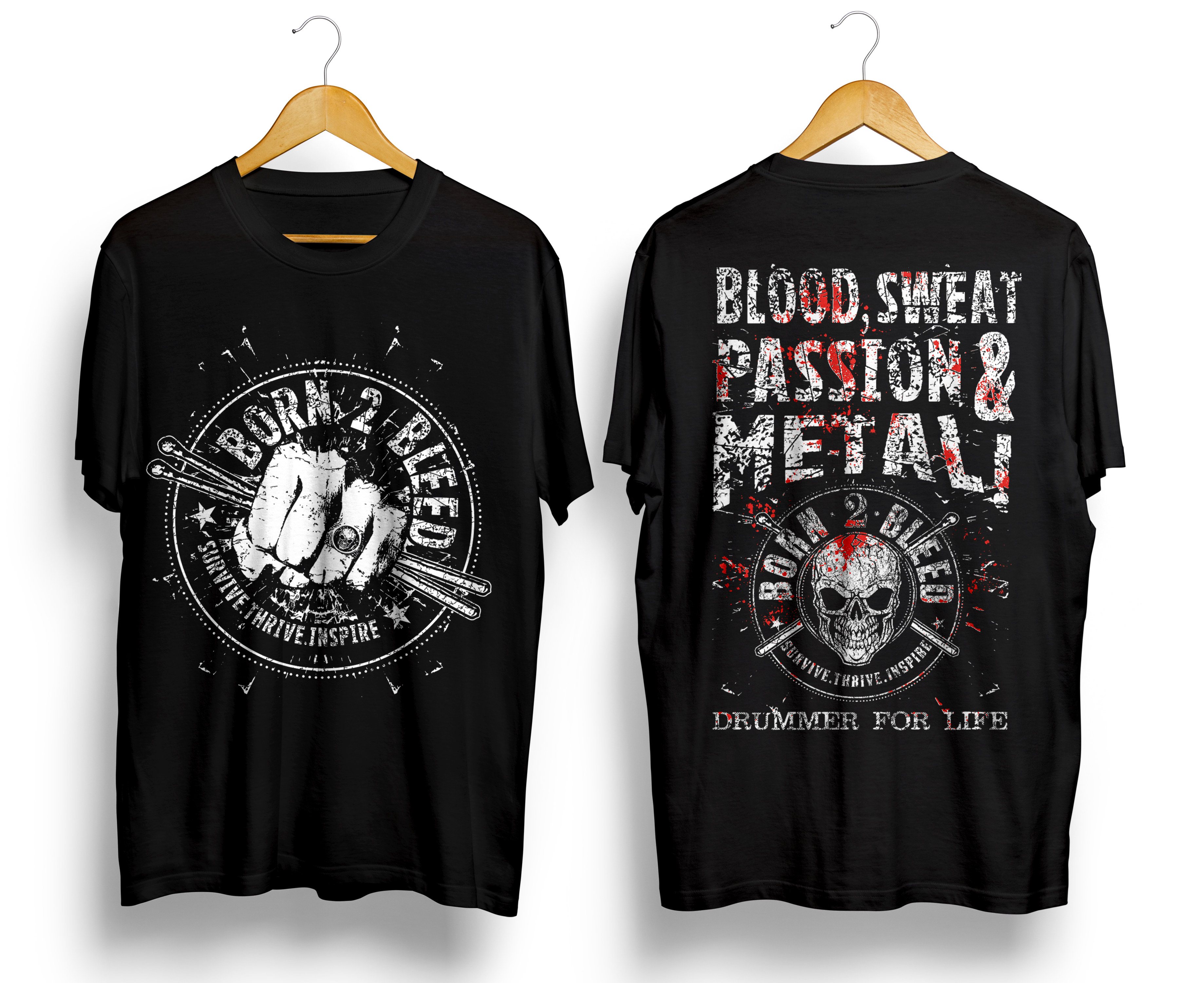 T-Shirt-Design von Navisol Creatives für BORN 2 BLEED | Design #29121109