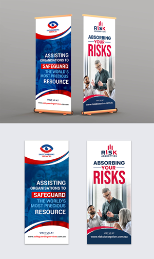 2 x Freestanding Banners for Child Safety and Risk companies | Diseño de Señalética por ZeneFashions