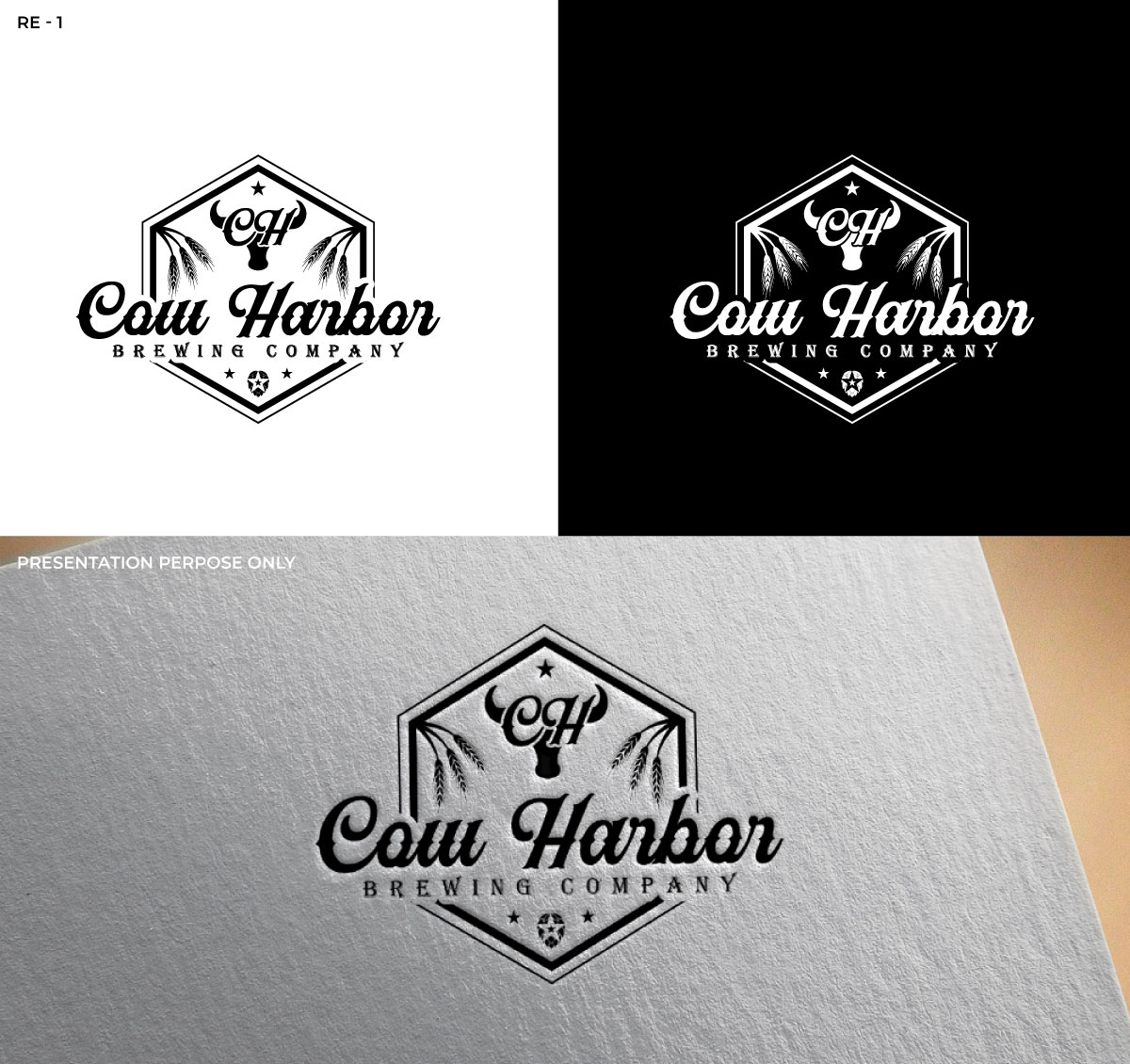 Logo Design by RS_Design for Cow Harbor Brewing | Design #29138284