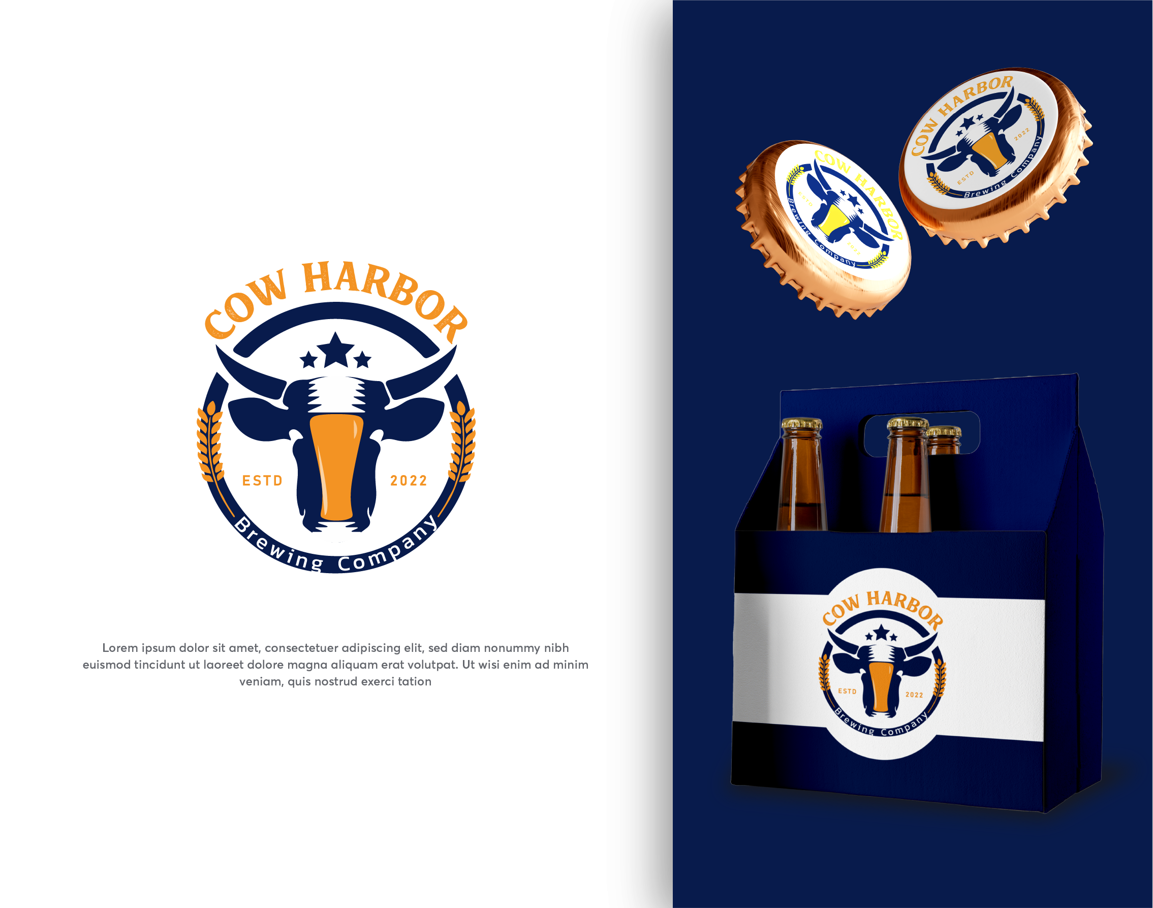 Diseño de Logo por Azero para Cow Harbor Brewing | Diseño #29152628