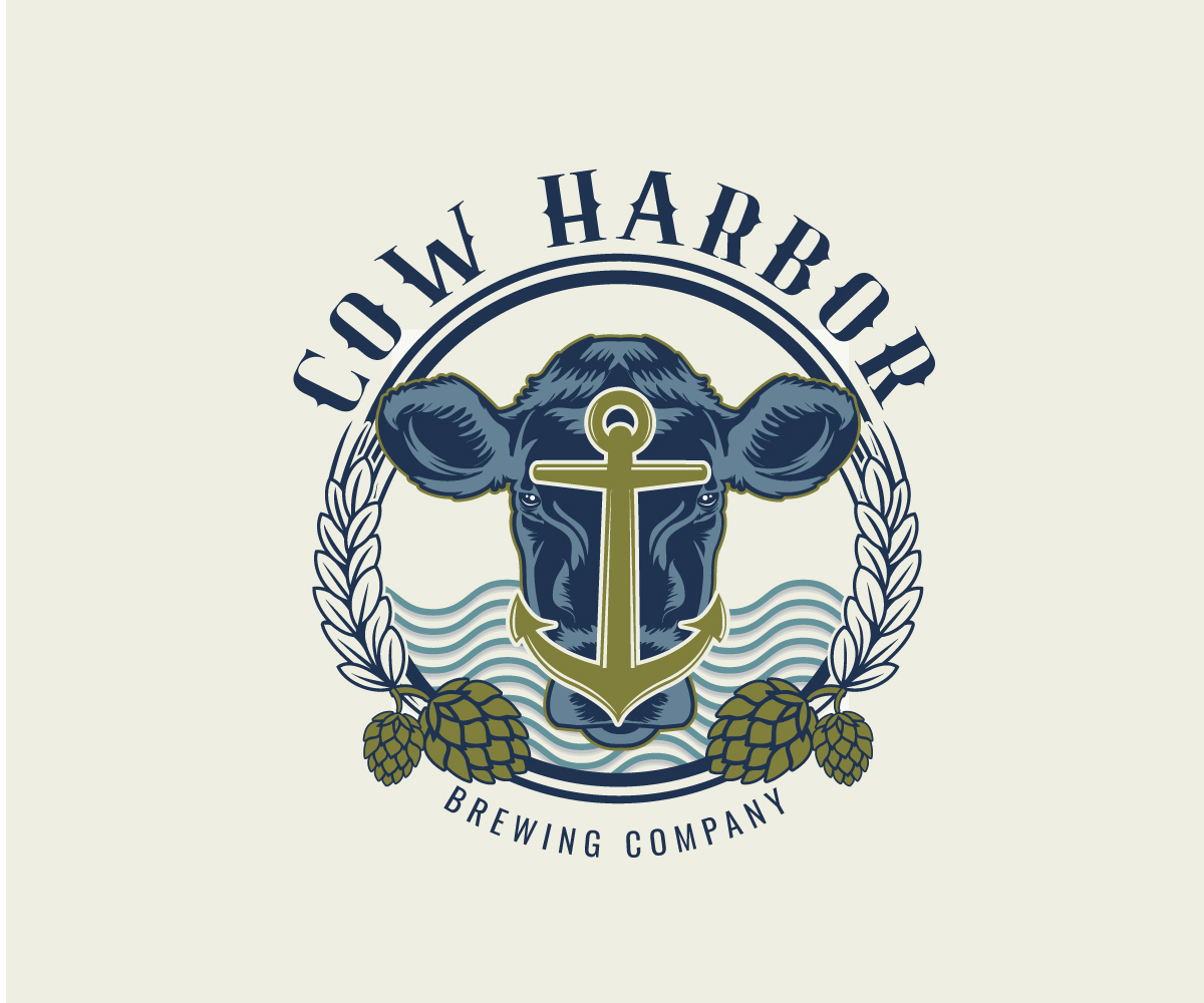 Logo Design by Paint-Tools for Cow Harbor Brewing | Design #29114180
