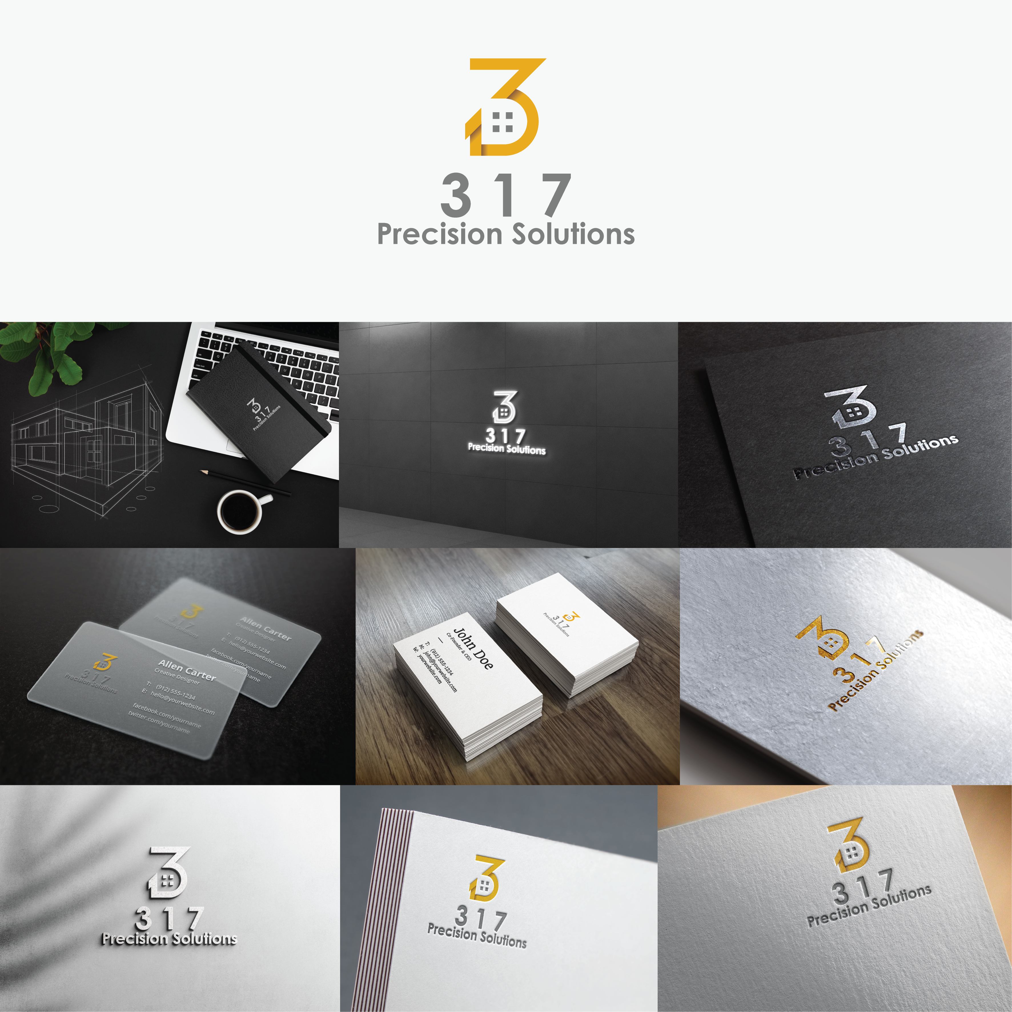 Logo Design by konde.hipe for 317 Precision Solutions | Design #29108343