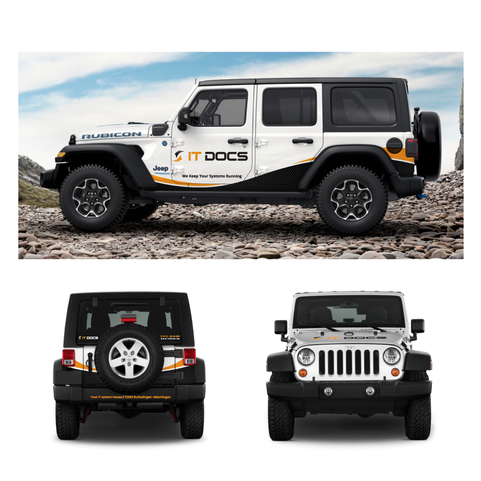 Car Wrap-Design von Yoga Tri für IT Docs GmbH | Design #29138222