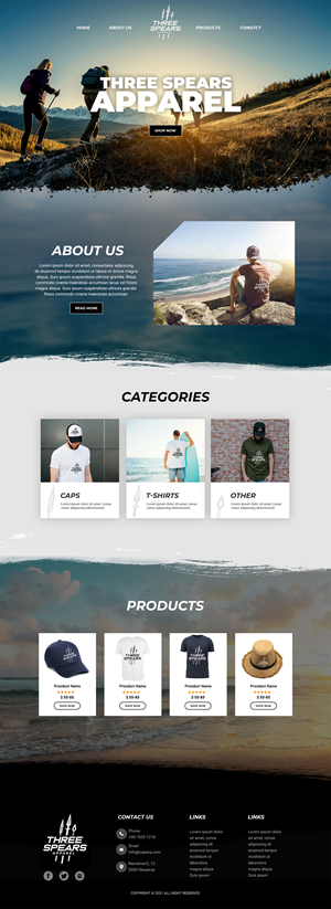 Three Spears Apparel  | Diseño Wordpress por MAHABA