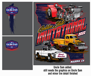 Truck and Tractor Pull event tshirt design