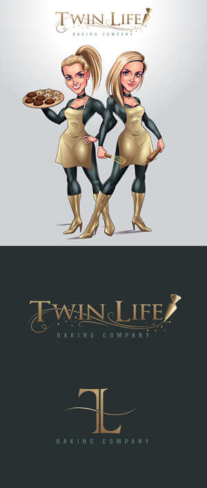 Logo Design by ally designs for Twin Life Baking Company | Design: #29133709