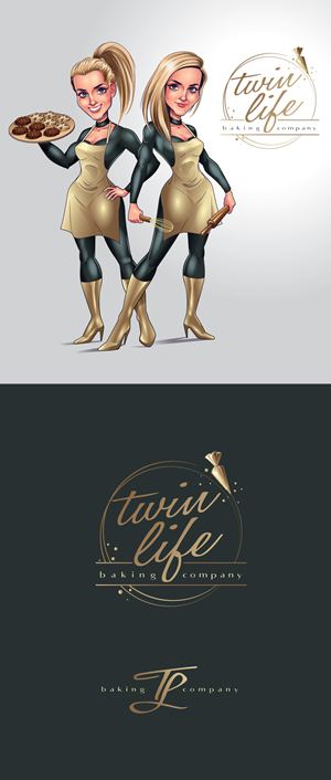 Logo Design by ally designs for Twin Life Baking Company | Design: #29138155