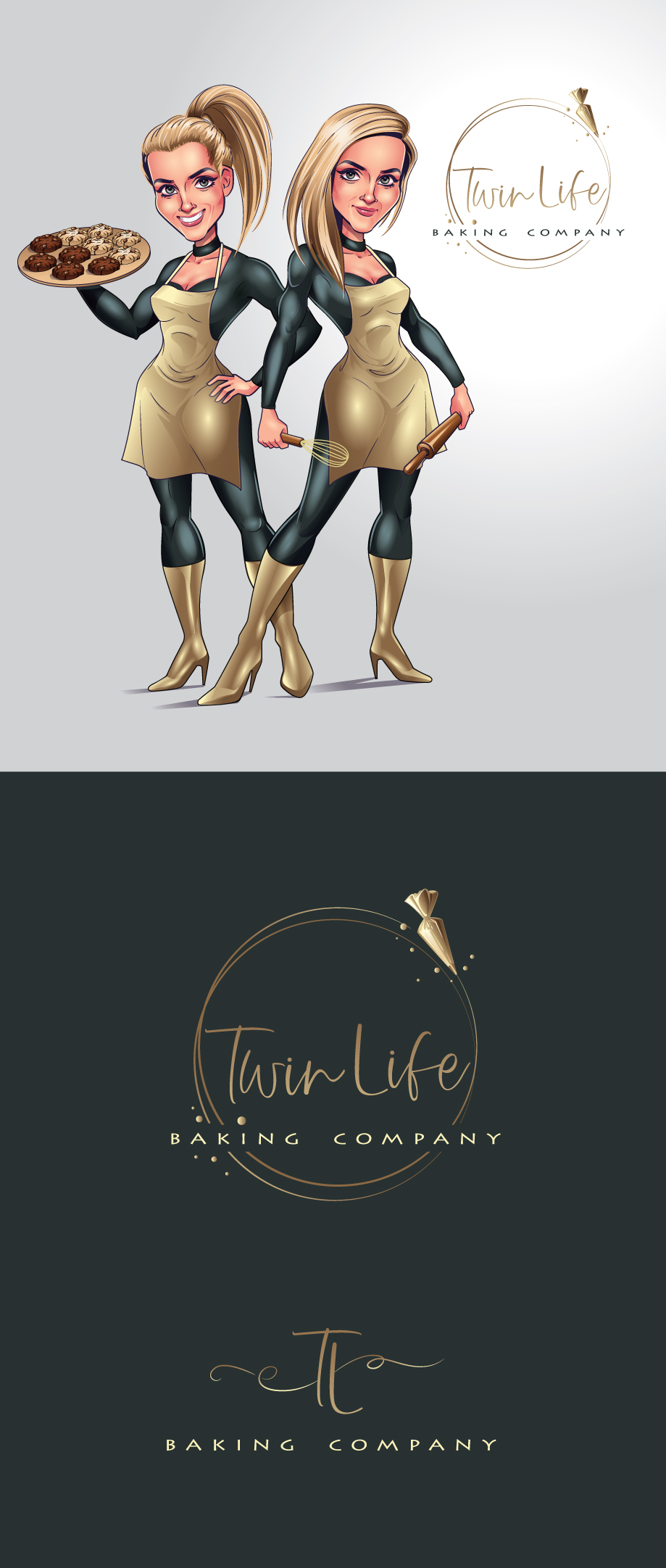 Logo Design by ally designs for Twin Life Baking Company | Design #29151662