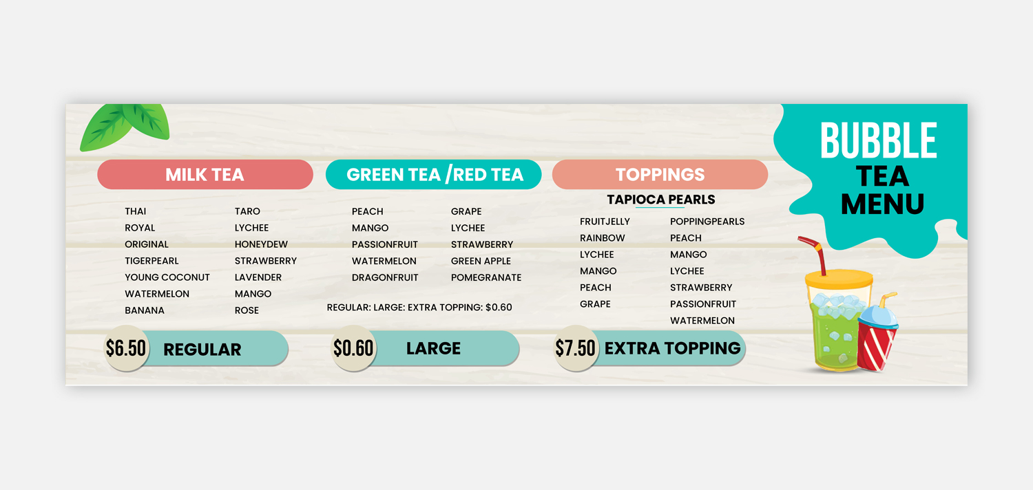 Menu Design by debdesign for this project | Design #29120970