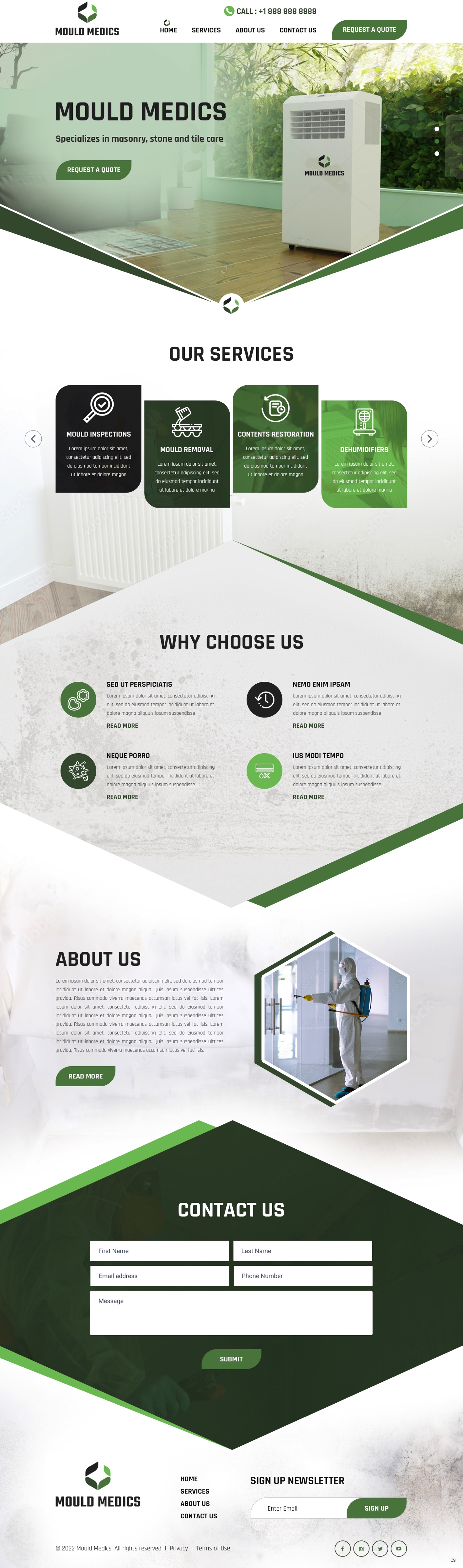 Wix Design by pb for Mould Medics | Design #29133420