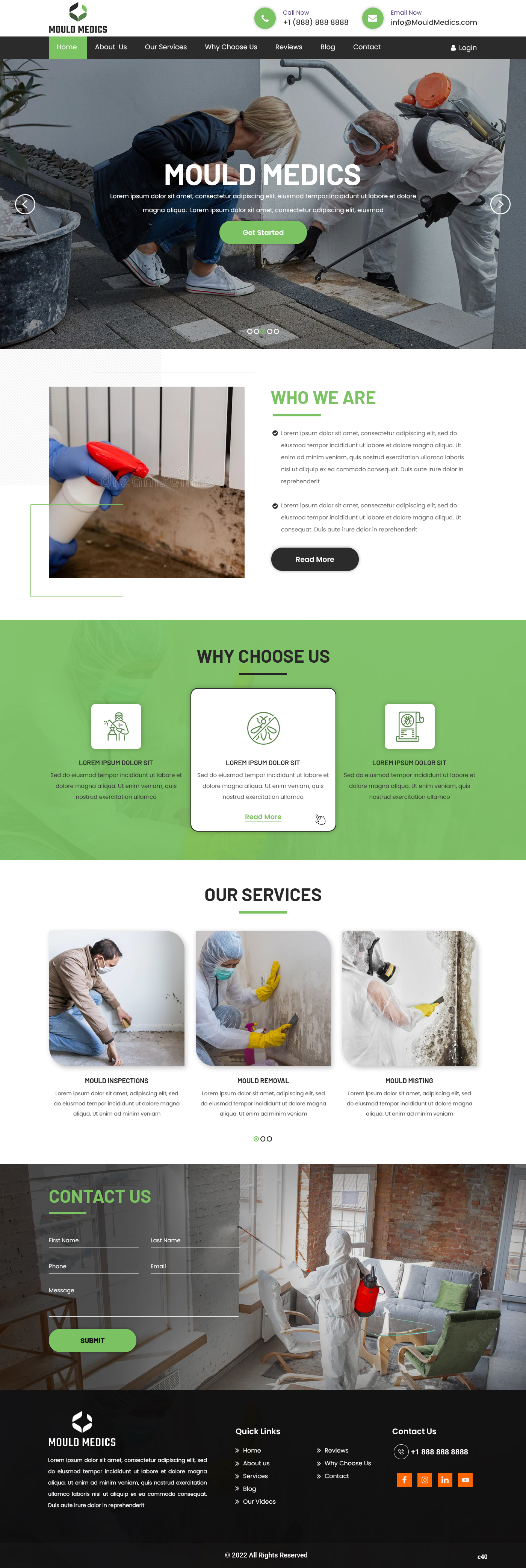 Wix Design by pb for Mould Medics | Design #29133421