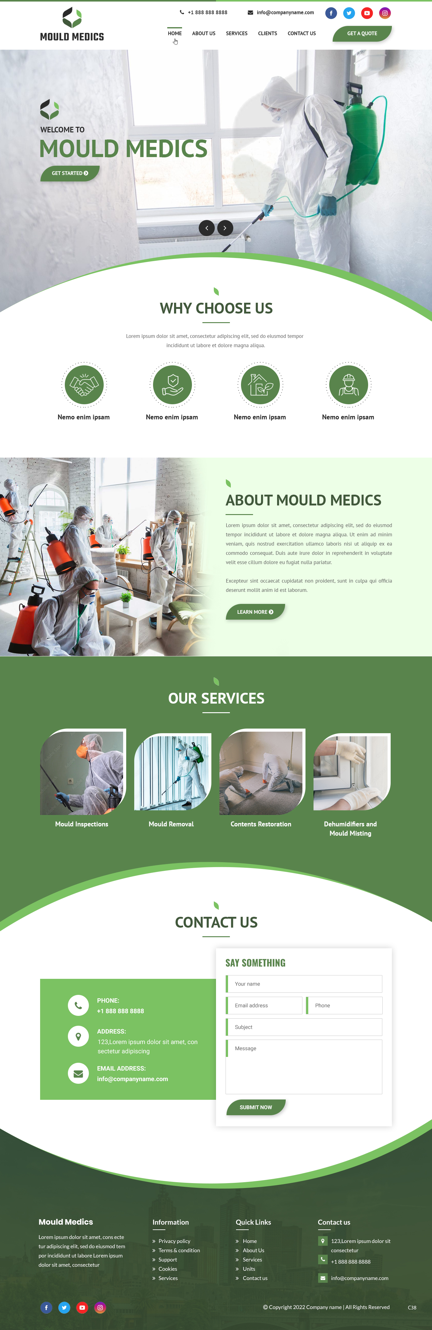 Diseño Wix por pb para Mould Medics | Diseño #29133422