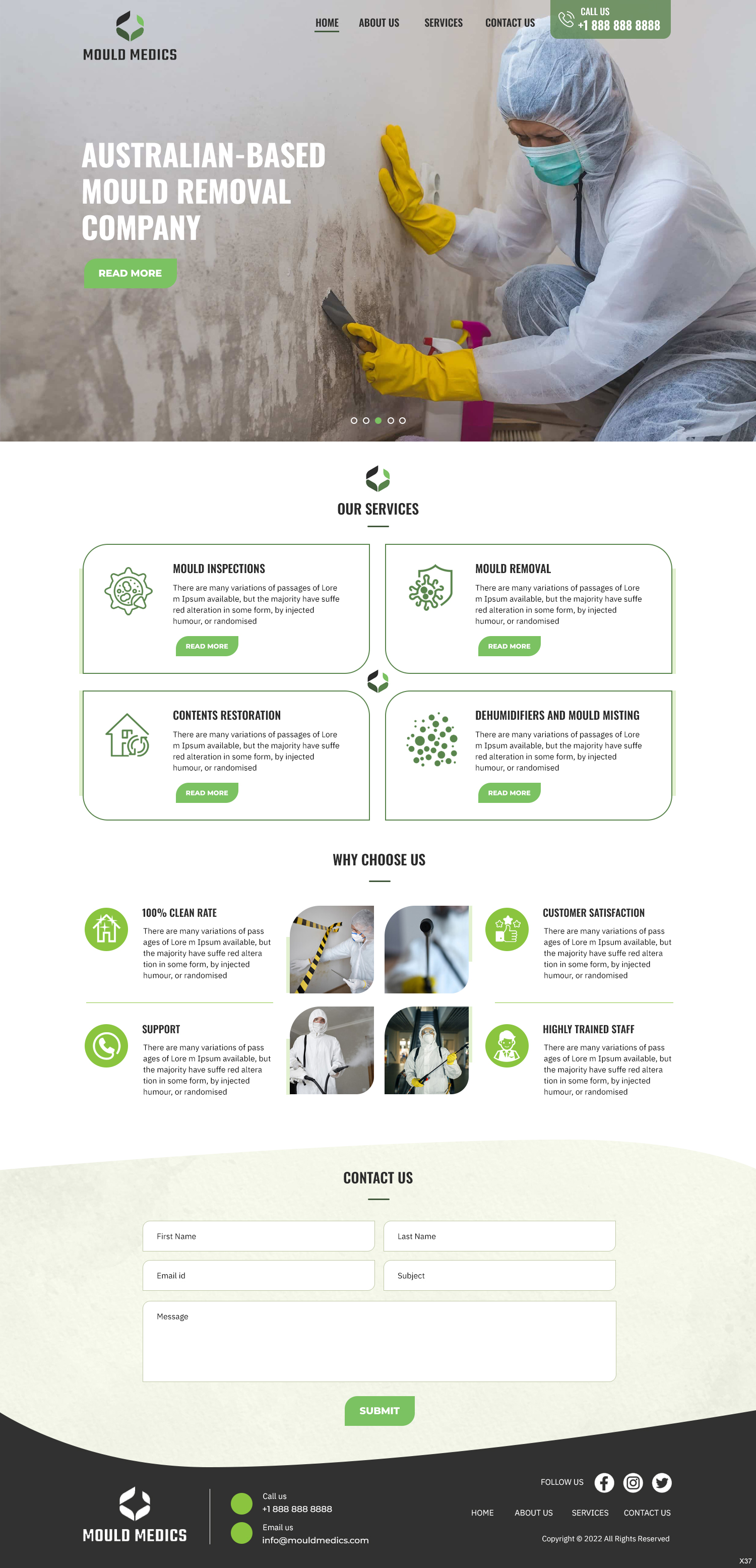 Wix Design by pb for Mould Medics | Design #29134634