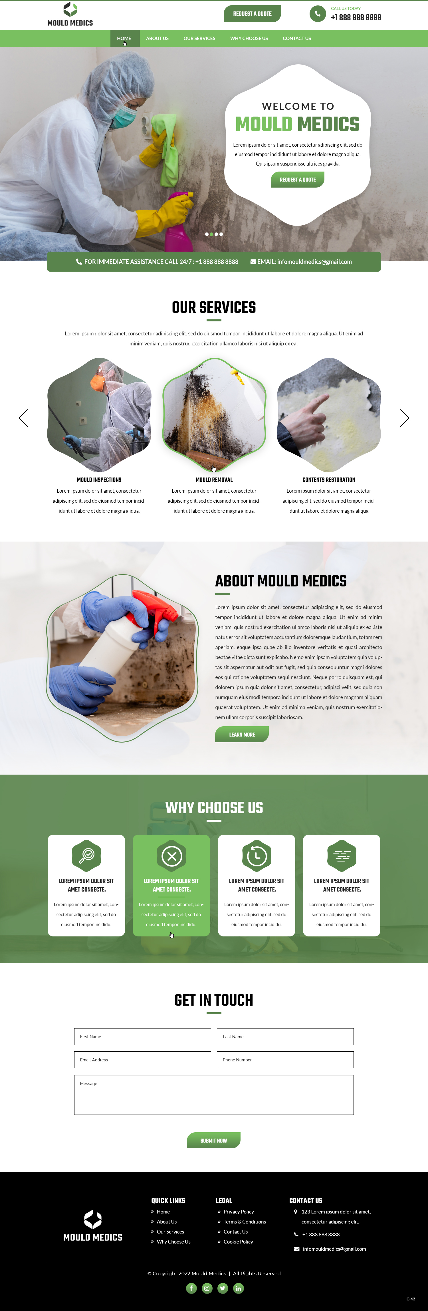 Wix Design by pb for Mould Medics | Design #29134635