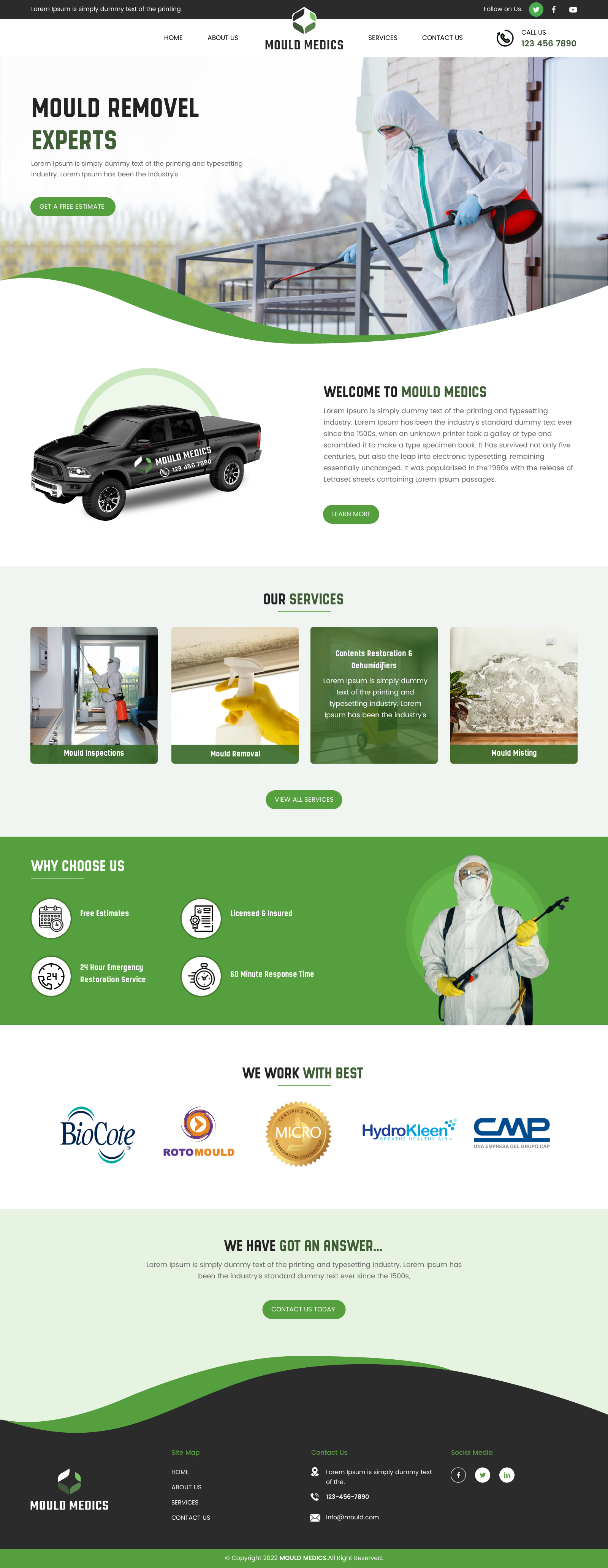 Wix Design by rightway for Mould Medics | Design #29148560