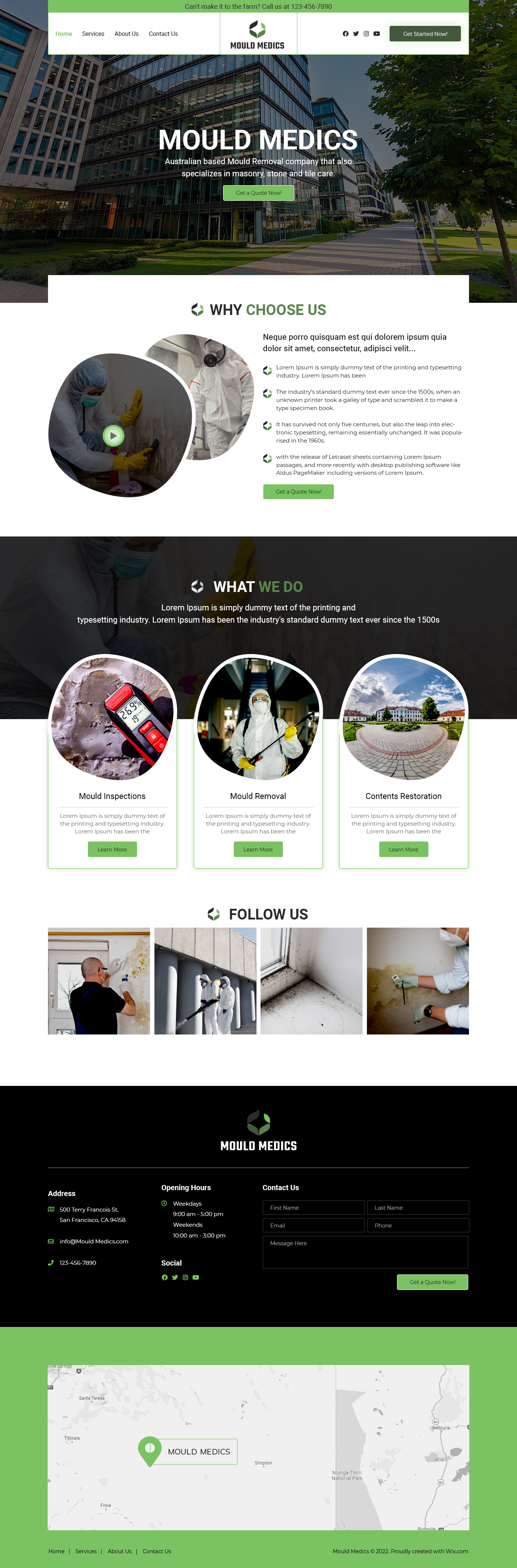 Design Wix par Dp.designs pour Mould Medics | Design #29144781