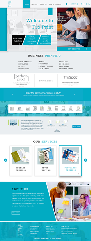 Homepage/Landing Page for ProPrint.com | Web-Design von pb