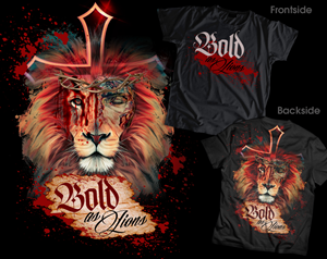 Bold lions | T-shirt Design by AVColor Design