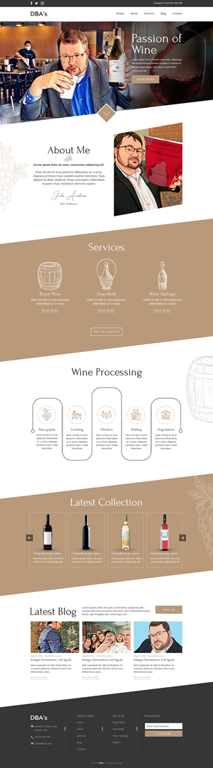Personal Website for DBA of my main company | Web Design par sai.designer87