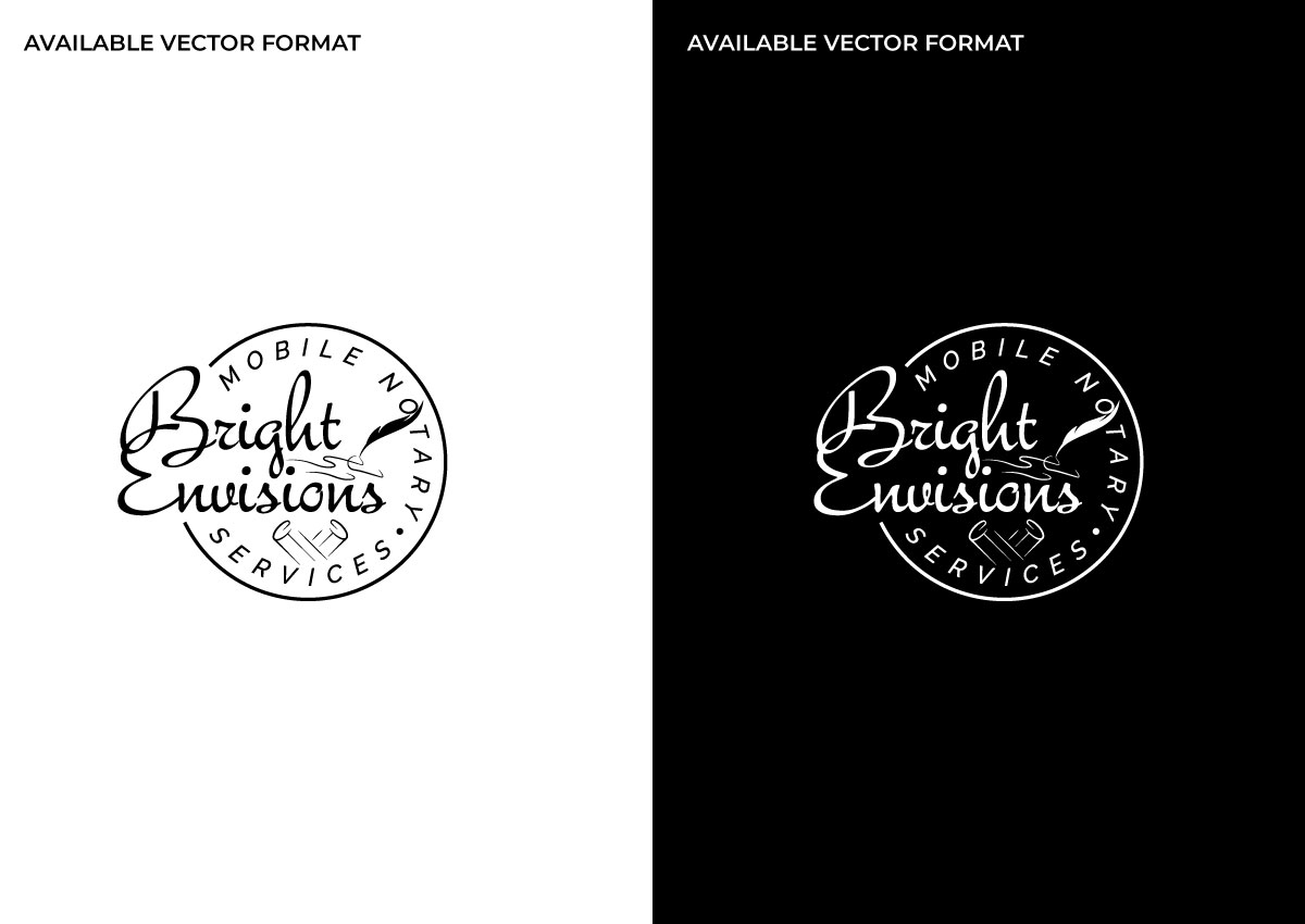 Logo Design by RS_Design for Bright Envisions Mobile Notary Services | Design: #29131770
