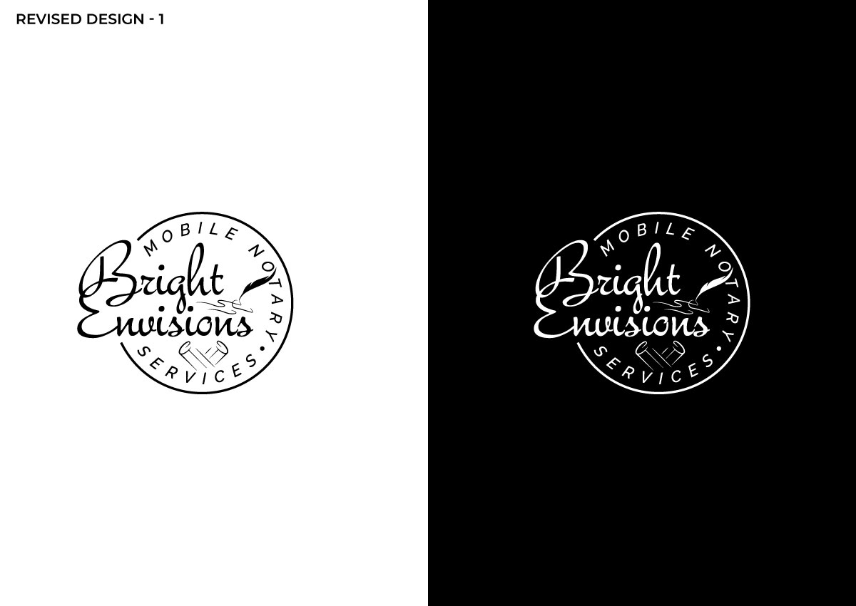 Logo Design by RS_Design for Bright Envisions Mobile Notary Services | Design #29132617