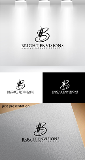 Logo Design by Mi Design1 for Bright Envisions Mobile Notary Services | Design: #29125321