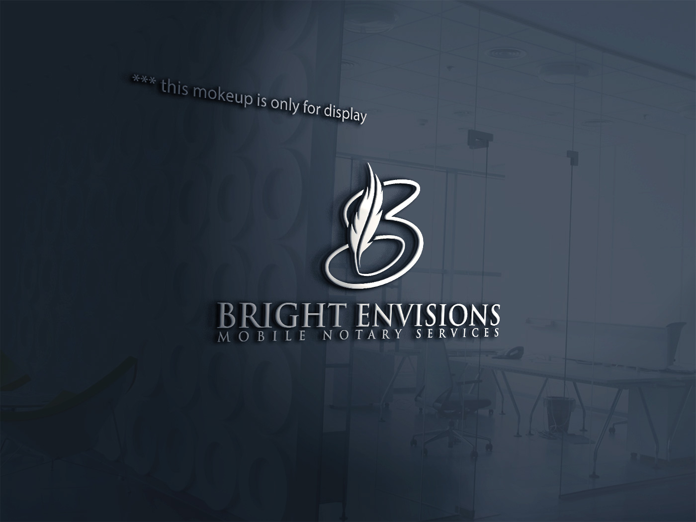 Logo Design by Mi Design1 for Bright Envisions Mobile Notary Services | Design #29132294