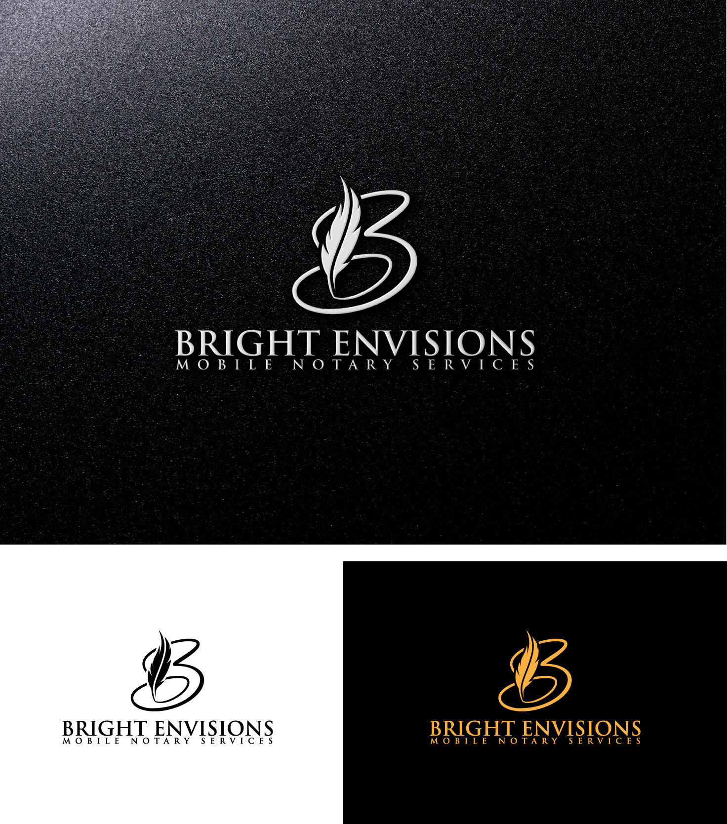 Logo Design by Mi Design1 for Bright Envisions Mobile Notary Services | Design #29132295